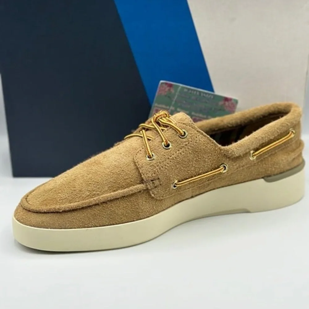 ✨Sperry x‎ Brooks Brothers A/O Cup 3-Eye - Premium Beige Suede Boat Shoes✨